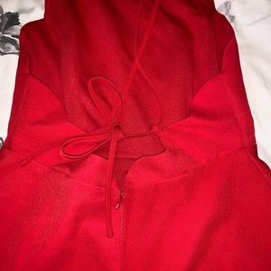 Lulu’s red cocktail dress